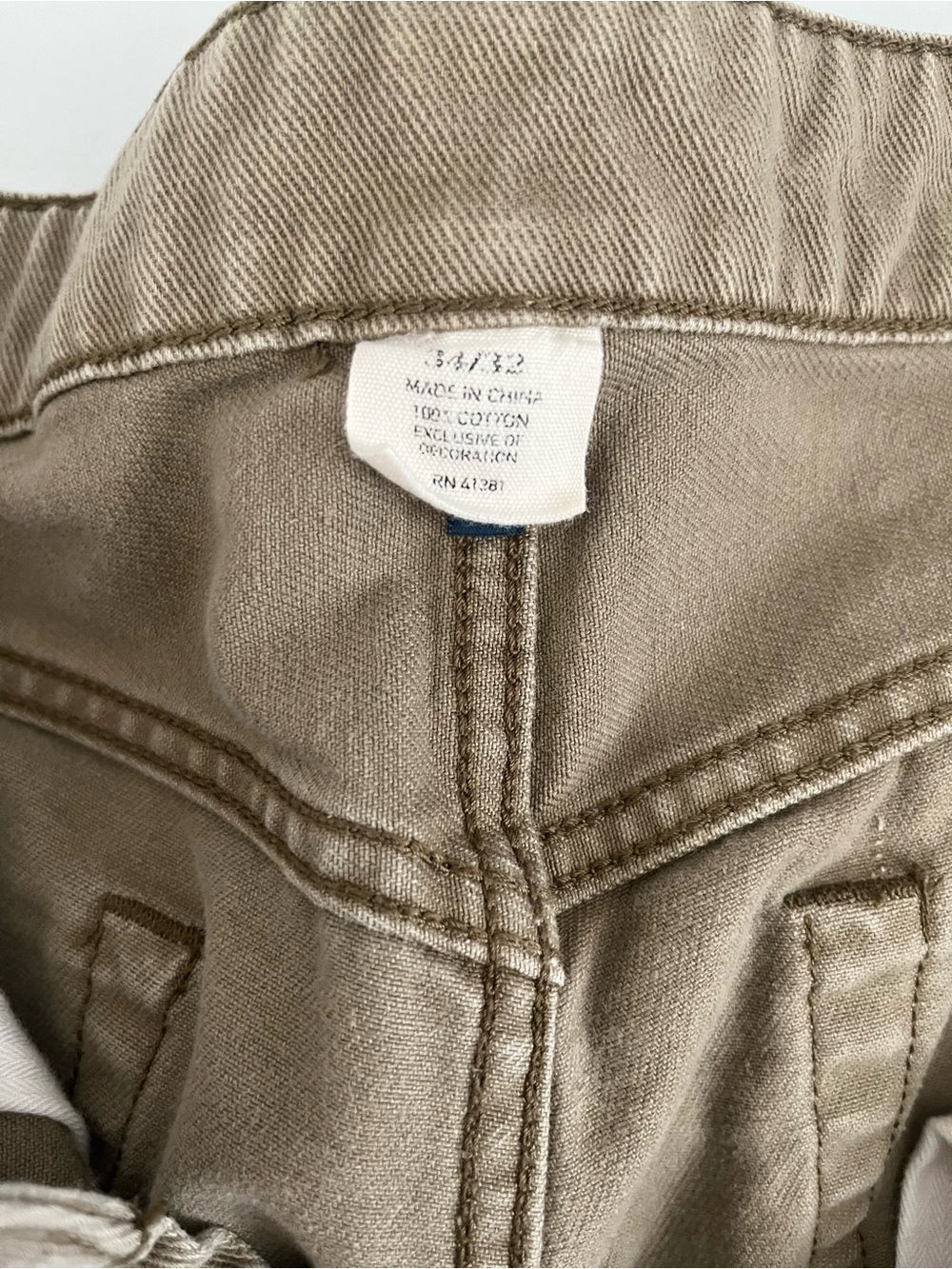 Polo Ralph Lauren 650 Straight Olive Khaki 5-Pocket Pants Men’s 34x32 Cotton - Picture 9 of 11
